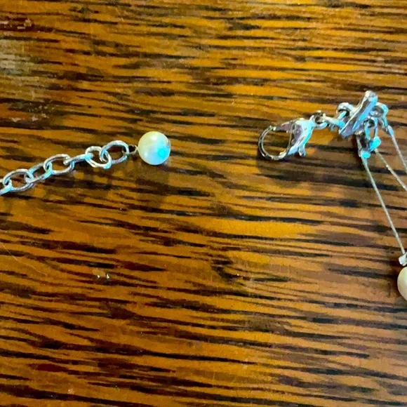 Dillards White Beaded Necklace - Picture 3 of 3